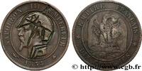 FRANCE Dix centimes Napoléon III, tête nue, satirique SATIRICAL COINS - 1870 WAR AND BATTLE OF SEDAN Strasbourg 1854 (30mm, 9,70g, 6h) -