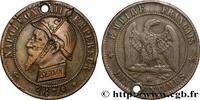 FRANCE Dix centimes Napoléon III, tête nue, différent lev SATIRICAL COINS - 1870 WAR AND BATTLE OF SEDAN Strasbourg 1870 (29,5mm, 9,61g, 6h) -