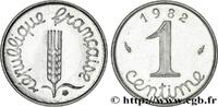 FRANCE 1 centime Épi V REPUBLIC Pessac 1982 (15mm, 1,65g, 6h) -