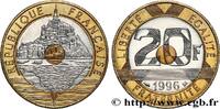 FRANCE 20 francs Mont Saint-Michel (Brillant Universel) V REPUBLIC Pessac 1996 (27mm, 9g, 6h) -