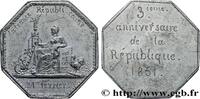 FRANCE Médaille, 3e anniversaire de la République DEUXIÈME RÉPUBLIQUE 1851 (44,5mm, 26,15g, 12h) -