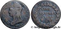 FRANCE Cinq centimes Dupré, grand module, refrappage du DIRECTOIRE Paris 1797 (28mm, 10,37g, 6h) -