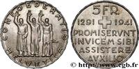 SWITZERLAND 5 Francs 650e anniversaire de la confédération SWITZERLAND Berne 1941 (31mm, 15g, 6h) -