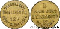 NECESSITY (EMERGENCY COINS AND JETONS OR TOKENS OF 5% d’Escompte - Chapellerie Chalmette NECESSITY (EMERGENCY COINS AND JETONS OR TOKENS OF ) MISCELLANEOUS TOPICS Paris n.d. (27mm, 4,88g, 6h) -