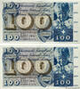 SWITZERLAND 100 Francs Consécutifs SWITZERLAND 100 Francs Consécutifs 1964 AU -