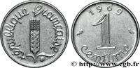 FRANCE 1 centime Épi, queue longue V REPUBLIC Paris 1969 (15mm, 1,68g, 6h) -