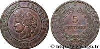 FRANCE 5 centimes Cérès, petit A III REPUBLIC Paris 1872 (25mm, 4,79g, 6h) -