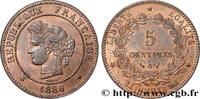 FRANCE 5 centimes Cérès III REPUBLIC Paris 1886 (25mm, 5,04g, 6h) -
