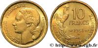 FRANCE 10 francs Guiraud IV REPUBLIC Beaumont-Le-Roger 1951 (20mm, 2,91g, 6h) -