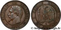 FRANCE Dix centimes Napoléon III, tête nue SECOND EMPIRE Lyon 1853 (30mm, 9,93g, 6h) -