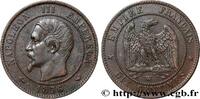 FRANCE Dix centimes Napoléon III, tête nue SECOND EMPIRE Lille 1856 (30mm, 10,07g, 6h) -
