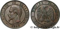 FRANCE Dix centimes Napoléon III, tête nue SECOND EMPIRE Strasbourg 1853 (30mm, 10,33g, 6h) -