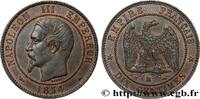 FRANCE Dix centimes Napoléon III, tête nue SECOND EMPIRE Strasbourg 1854 (30,07mm, 9,94g, 6h) -