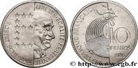 FRANCE Essai de 10 francs Robert Schuman V REPUBLIC Pessac 1986 (21mm, 6,50g, 6h) -