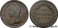 FRANCE Un décime Dupré, grand module CONSULATE Genève 1801 (31,84mm, 19,98g, 6h) -