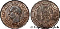 FRANCE Dix centimes Napoléon III, tête nue, différent anc SECOND EMPIRE Strasbourg 1855 (30mm, 10,14g, 6h) -