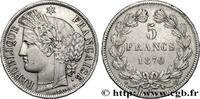 FRANCE 5 francs Cérès, sans légende GOUVERNEMENT DE LA DÉFENSE NATIONALE Bordeaux 1870 (37mm, 24,82g, 6h) -