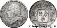 FRANCE 1/4 franc Louis XVIII LOUIS XVIII Rouen 1822 (15mm, 1,25g, 6h) -