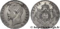 FRANCE 5 francs Napoléon III, tête nue SECOND EMPIRE Strasbourg 1855 (37mm, 24,77g, 6h) -