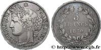 FRANCE 5 francs Cérès, sans légende GOUVERNEMENT DE LA DÉFENSE NATIONALE Bordeaux 1870 (37mm, 24,76g, 6h) -