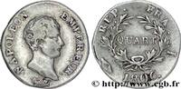FRANCE Quart (de franc) Napoléon Empereur, Calendrier gré PREMIER EMPIRE / FIRST FRENCH EMPIRE Limoges 1806 (15mm, 1,25g, 6h) -