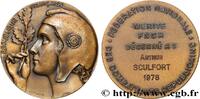 FRANCE Médaille, Fédération nationale des combattants rép ARMÉES 1978 (49mm, 70,32g, 12h) -