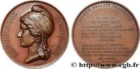 FRANCE Médaille, Journées de février DEUXIÈME RÉPUBLIQUE 1848 (50,5mm, 64,85g, 12h) -