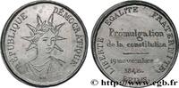 FRANCE Médaille, Promulgation de la constitution DEUXIÈME RÉPUBLIQUE 1848 (46mm, 15,38g, 12h) -