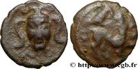 FRANCE Bronze à la tête de face et au cheval retourné AMBIANI (Area of Amiens) Amiens (80) c. 60-40 AC. (14,5mm, 2,17g, 6h) -