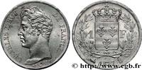 FRANCE 1 franc Charles X, matrice du revers à cinq feuill CHARLES X Rouen 1827 (23mm, 5,03g, 6h) -