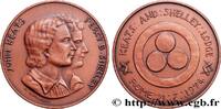FRANCE Médaille, Loge Keats and Shelley FRANC - MAÇONNERIE 1974 (39,5mm, 25,94g, 12h) -