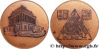 FRANCE Médaille, Temple maçonnique FRANC - MAÇONNERIE n.d. (39,5mm, 25,04g, 12h) -