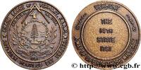 FRANCE Médaille, Grande loge de Vermont FRANC - MAÇONNERIE 1976 (38mm, 28,19g, 12h) -