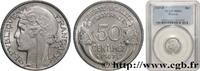 FRANCE 50 centimes Morlon, légère IV REPUBLIC Beaumont-le-Roger 1947 (18mm, 0,70g, 6h) -