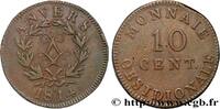 FRANCE 10 cent. Anvers au double L, frappe de l’atelier d LOUIS XVIII Anvers 1814 (34,88mm, 24,59g, 6h) -