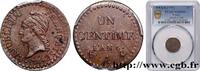 FRANCE Un centime Dupré, 6 normal DIRECTOIRE Paris 1798 (18mm, g, 6h) -