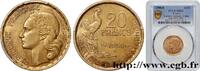 FRANCE 20 francs Georges Guiraud, 4 faucilles IV REPUBLIC Beaumont-Le-Roger 1950 (23,51mm, 4,00g, 6h) -