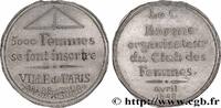 FRANCE Médaille, Club des femmes DEUXIÈME RÉPUBLIQUE 1848 (41mm, 16,18g, 12h) -
