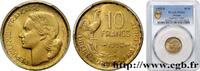 FRANCE 10 francs Guiraud IV REPUBLIC Beaumont-Le-Roger 1952 (20mm, 3g, 6h) -