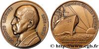 FRANCE Médaille, Georges Leygues MER ET MARINE : PAQUEBOTS, NAVIRES, BATEAUX 1933 (49,5mm, 79,92g, 12h) -