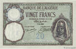 ALGERIA 20 Francs ALGERIA 20 Francs 1928 AU- -