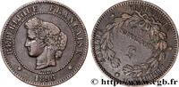 FRANCE 5 centimes Cérès, Fautée coins tournés -25 min/-15 III REPUBLIC Paris 1896 (25mm, 4,97g, 1h) -