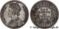 BRITISH INDIA 1 Roupie Victoria BRITISH INDIA Calcutta 1880 (30,5mm, 11,57g, 12h) -