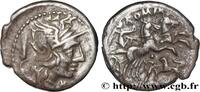 THE REPUBLIC (280 BC to 27 BC) Denier DOMITIA Rome 128 AC. (17,5mm, 3,84g, 11h) -