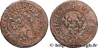 FRANCE Double tournois, type 12 LOUIS XIII Tours 1638 (20mm, 2,65g, 6h) -