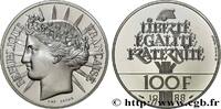 FRANCE Belle Épreuve 100 francs - Fraternité COMMEMORATIVE COINS MONNAIE DE PARIS 1988 (31mm, 15g, 6h) -