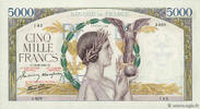 FRANCE 5000 Francs VICTOIRE Impression à plat FRANCE 5000 Francs VICTOIRE Impression à plat 1941 VF+ -