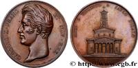 FRANCE Médaille, Pose de la première pierre de Saint-Vinc MONUMENTS 1824 (50,5mm, 59,03g, 12h) -