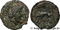 FRANCE Bronze TARVSIS (ou STRATOS) VELIOCASSES (Area of Norman Vexin) c. 50-40 AC. (16mm, 2,56g, 2h) -
