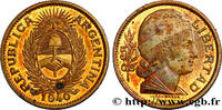 ARGENTINA Essai de 50 Centavos Bronze ou laiton (?) ARGENTINA Paris 1940 (23,99mm, 5,81g, 6h) -